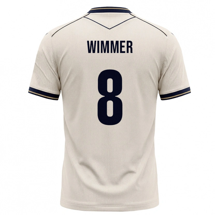 Danxen Homme Maillot Patrick Wimmer #8 Blanc Cassé Bleu Encre Tenues Extérieur 2026/27 T-Shirt