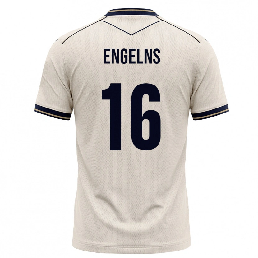 Danxen Homme Maillot Luis Engelns #16 Blanc Cassé Bleu Encre Tenues Extérieur 2026/27 T-Shirt