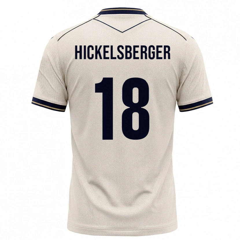 Danxen Homme Maillot Julia Hickelsberger #18 Blanc Cassé Bleu Encre Tenues Extérieur 2026/27 T-Shirt