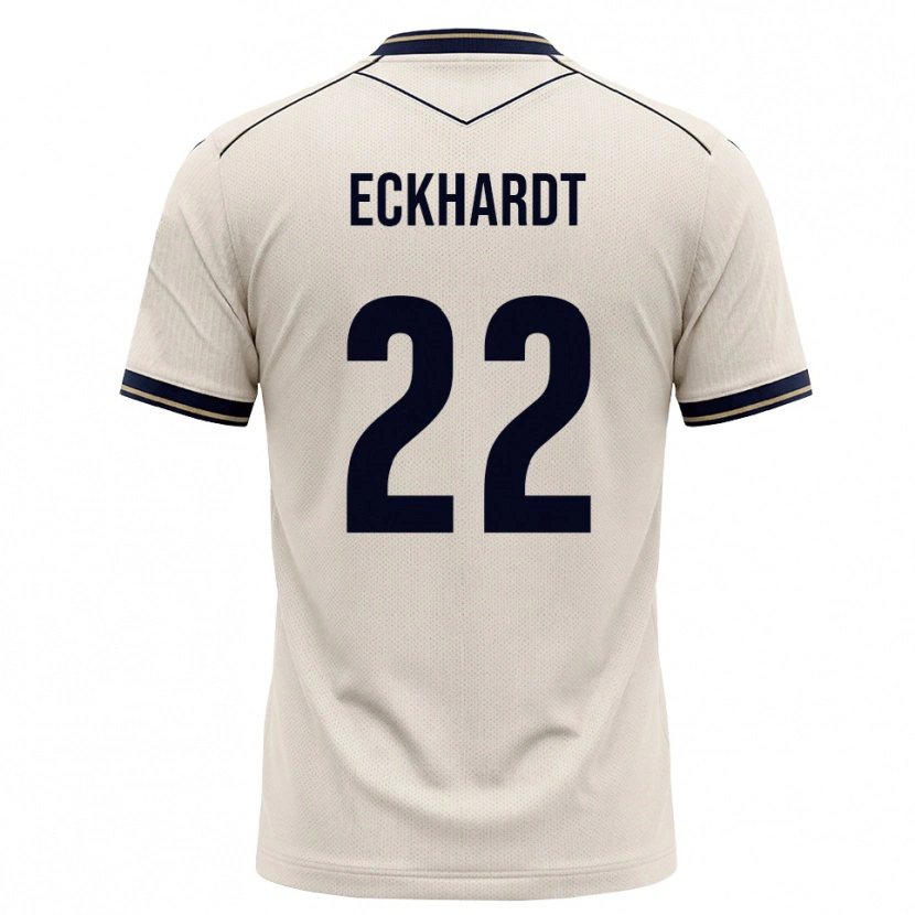 Danxen Homme Maillot Aaron Eckhardt #22 Blanc Cassé Bleu Encre Tenues Extérieur 2026/27 T-Shirt