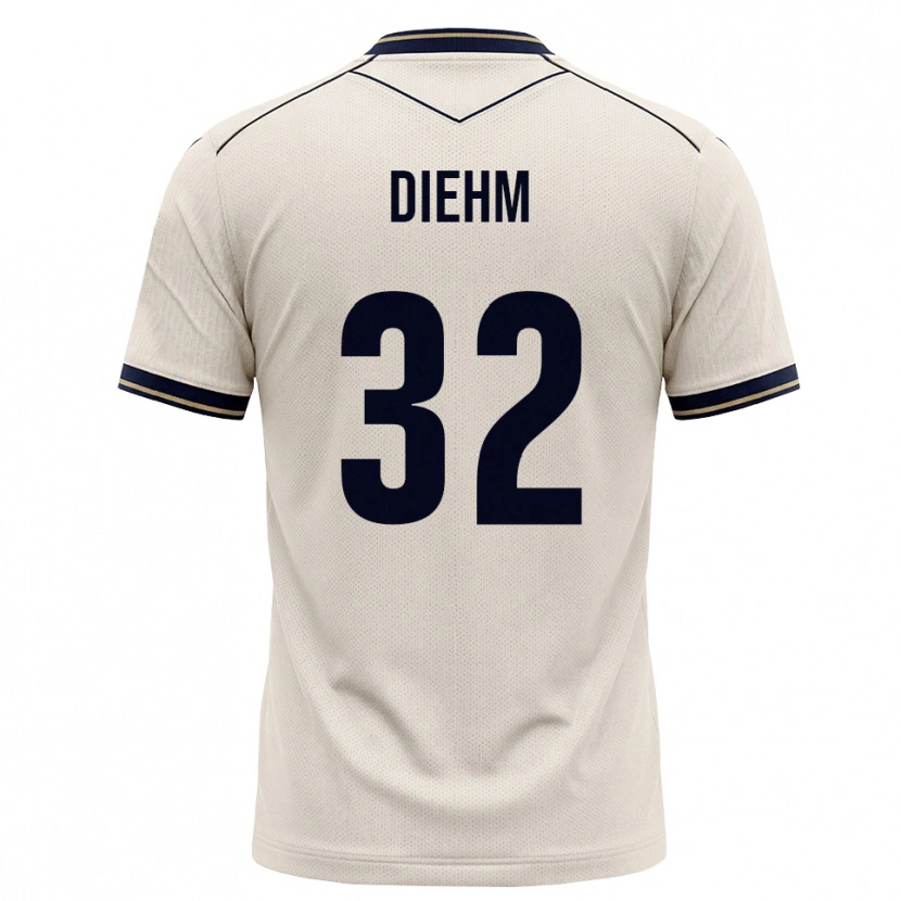 Danxen Homme Maillot Vanessa Diehm #32 Blanc Cassé Bleu Encre Tenues Extérieur 2026/27 T-Shirt