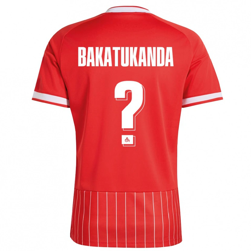 Danxen Homme Maillot Elias Bakatukanda #0 Rouge Blanc Vert Tenues Extérieur 2026/27 T-Shirt