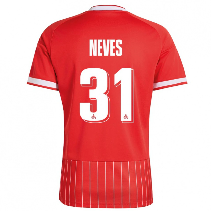Danxen Homme Maillot Gil Neves #31 Rouge Blanc Vert Tenues Extérieur 2026/27 T-Shirt