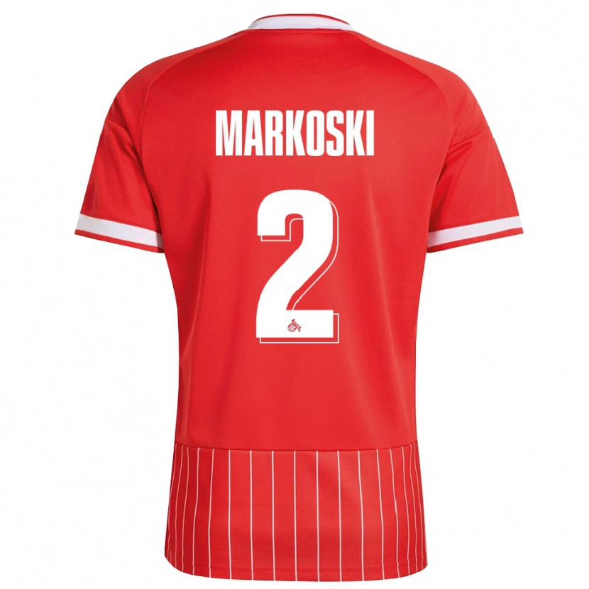 Danxen Homme Maillot Kristian Markoski #2 Rouge Blanc Vert Tenues Extérieur 2026/27 T-Shirt