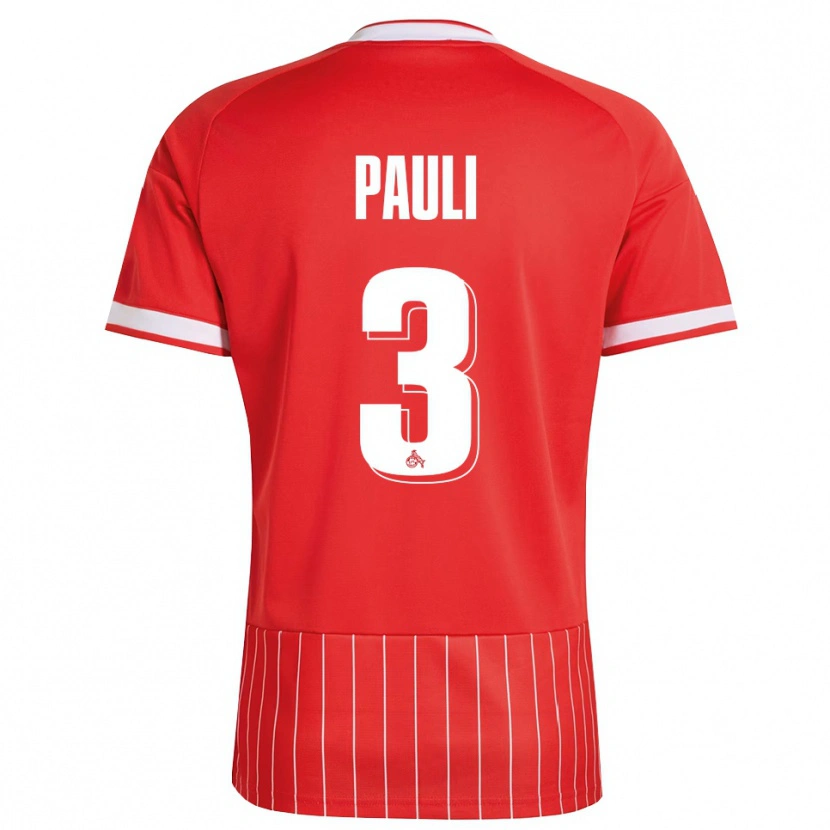 Danxen Homme Maillot Julian Pauli #3 Rouge Blanc Vert Tenues Extérieur 2026/27 T-Shirt