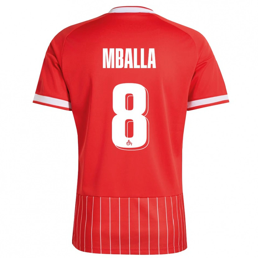 Danxen Homme Maillot Loiks Mballa #8 Rouge Blanc Vert Tenues Extérieur 2026/27 T-Shirt