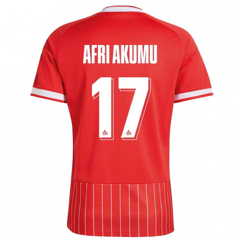 Danxen Homme Maillot Maik Afri Akumu #17 Rouge Blanc Vert Tenues Extérieur 2026/27 T-Shirt