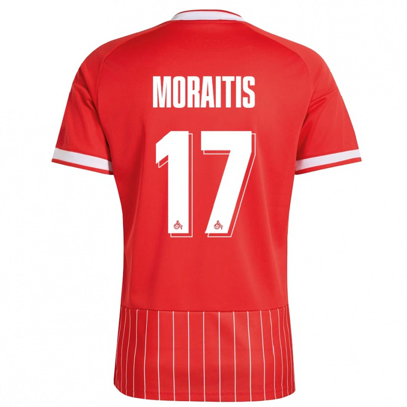 Danxen Homme Maillot Victor Moraitis #17 Rouge Blanc Vert Tenues Extérieur 2026/27 T-Shirt
