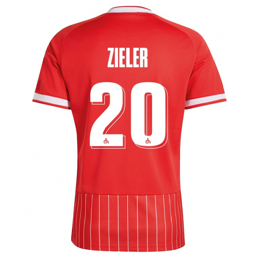 Danxen Homme Maillot Ron-Robert Zieler #20 Rouge Blanc Vert Tenues Extérieur 2026/27 T-Shirt