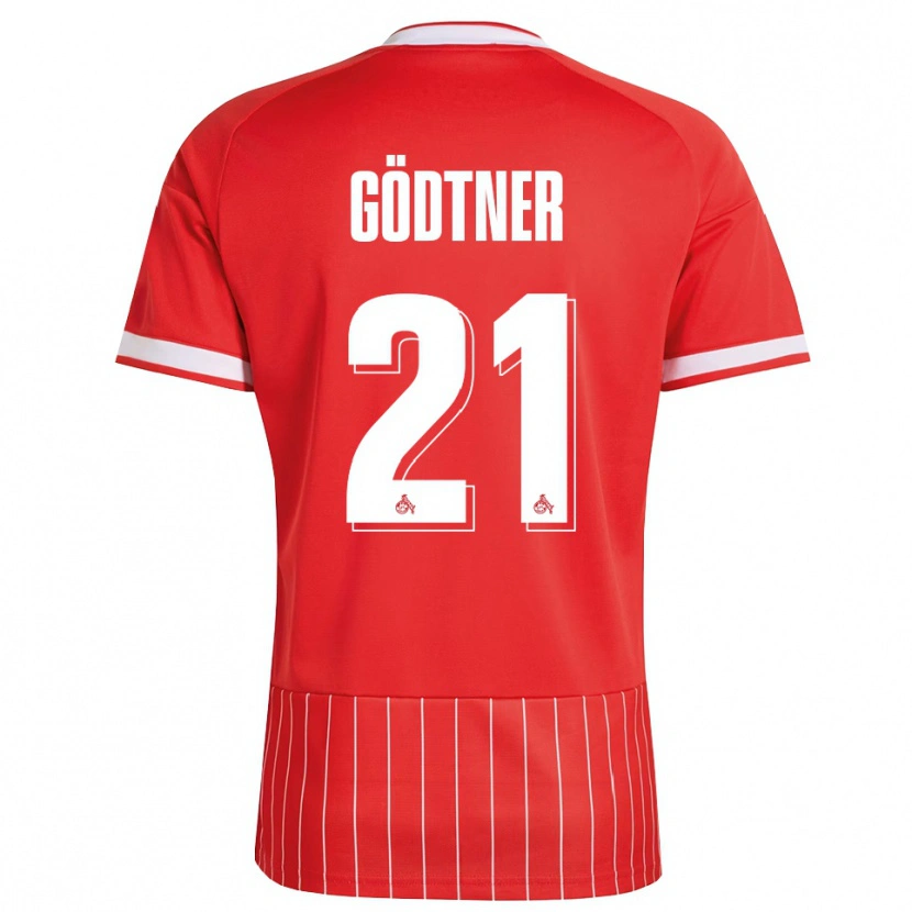 Danxen Homme Maillot Matteo Gödtner #21 Rouge Blanc Vert Tenues Extérieur 2026/27 T-Shirt