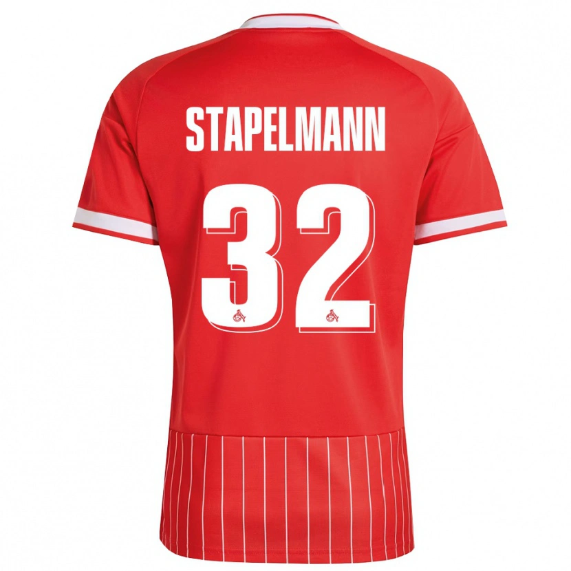 Danxen Homme Maillot Luis Stapelmann #32 Rouge Blanc Vert Tenues Extérieur 2026/27 T-Shirt