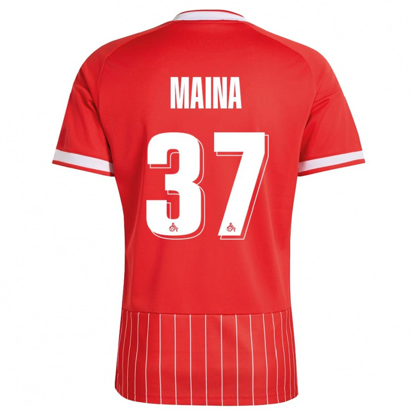 Danxen Homme Maillot Linton Maina #37 Rouge Blanc Vert Tenues Extérieur 2026/27 T-Shirt