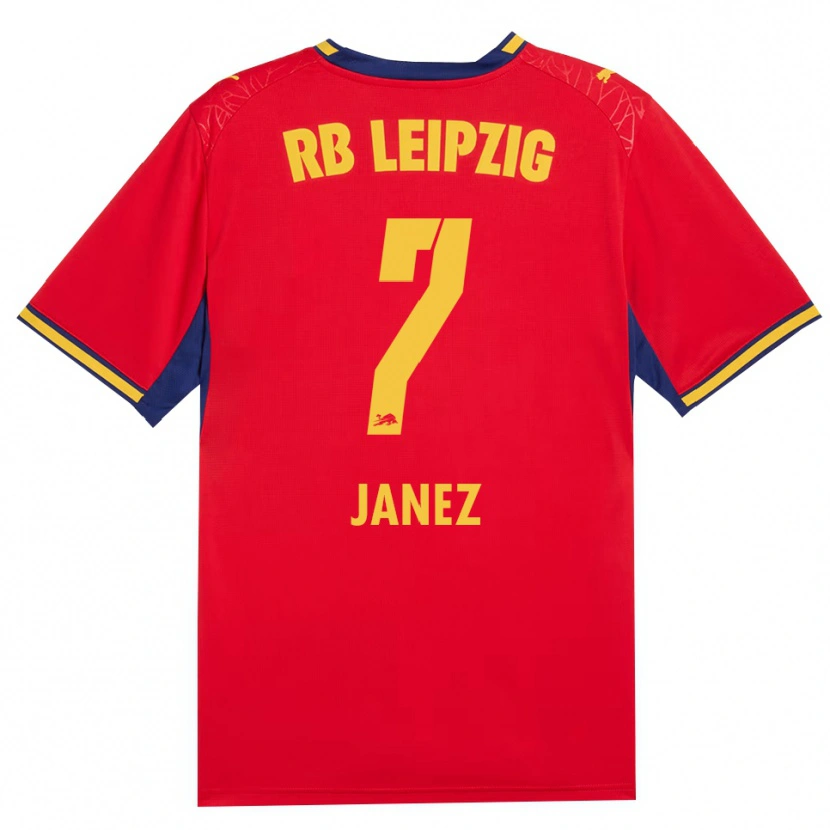 Danxen Homme Maillot Korina Lara Janež #7 Rouge Jaune Bleu Roi Tenues Extérieur 2026/27 T-Shirt