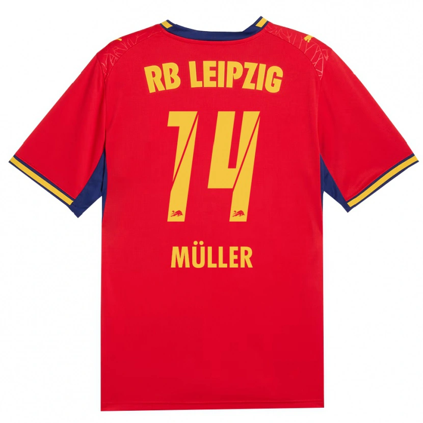 Danxen Homme Maillot Hannes Müller #14 Rouge Jaune Bleu Roi Tenues Extérieur 2026/27 T-Shirt