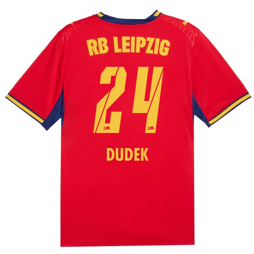 Danxen Homme Maillot Nikoline Dudek #24 Rouge Jaune Bleu Roi Tenues Extérieur 2026/27 T-Shirt