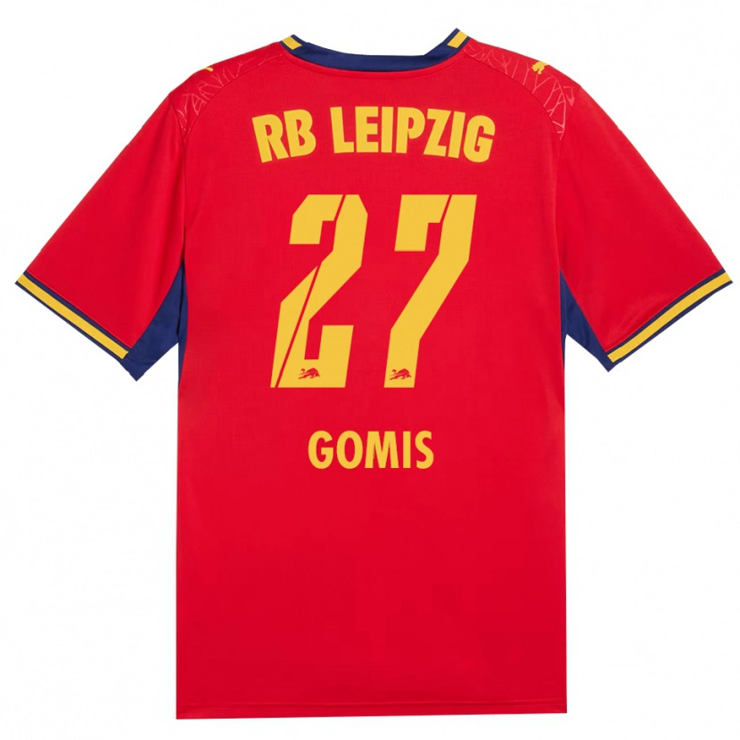 Danxen Homme Maillot Tidiam Gomis #27 Rouge Jaune Bleu Roi Tenues Extérieur 2026/27 T-Shirt