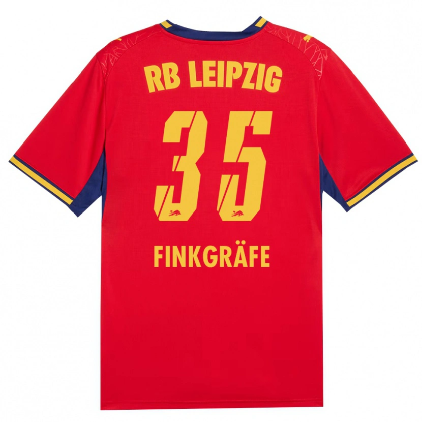 Danxen Homme Maillot Max Finkgräfe #35 Rouge Jaune Bleu Roi Tenues Extérieur 2026/27 T-Shirt
