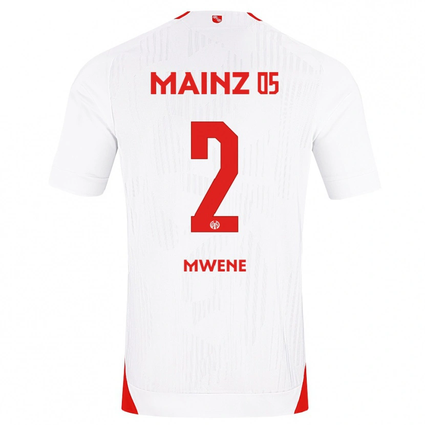 Danxen Homme Maillot Phillipp Mwene #2 Blanc Rouge Jaune Tenues Extérieur 2026/27 T-Shirt