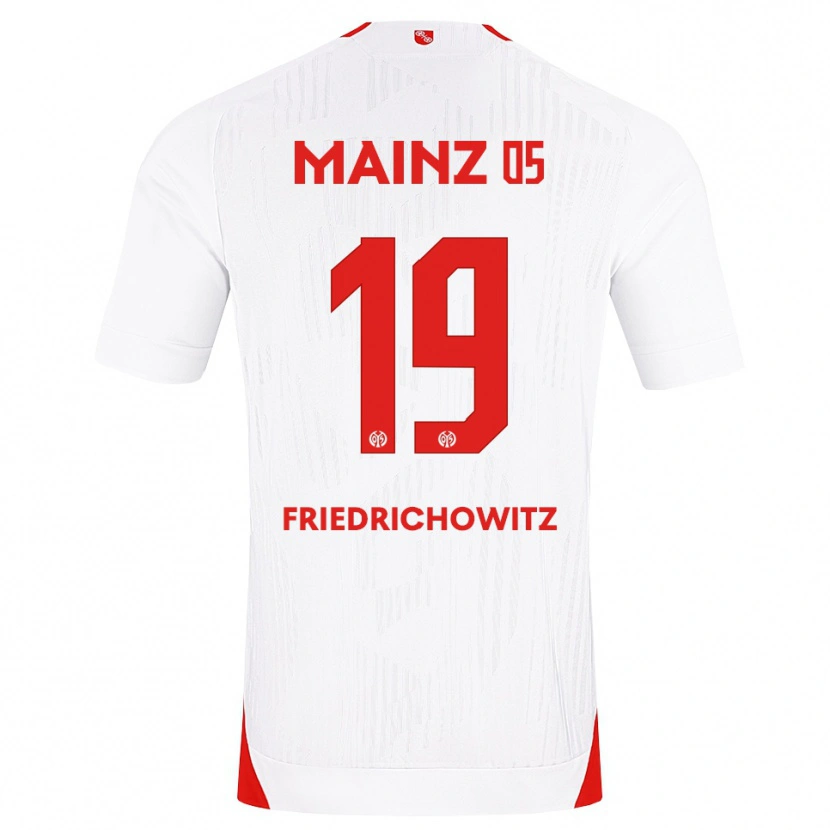 Danxen Homme Maillot Anna Friedrichowitz #19 Blanc Rouge Jaune Tenues Extérieur 2026/27 T-Shirt