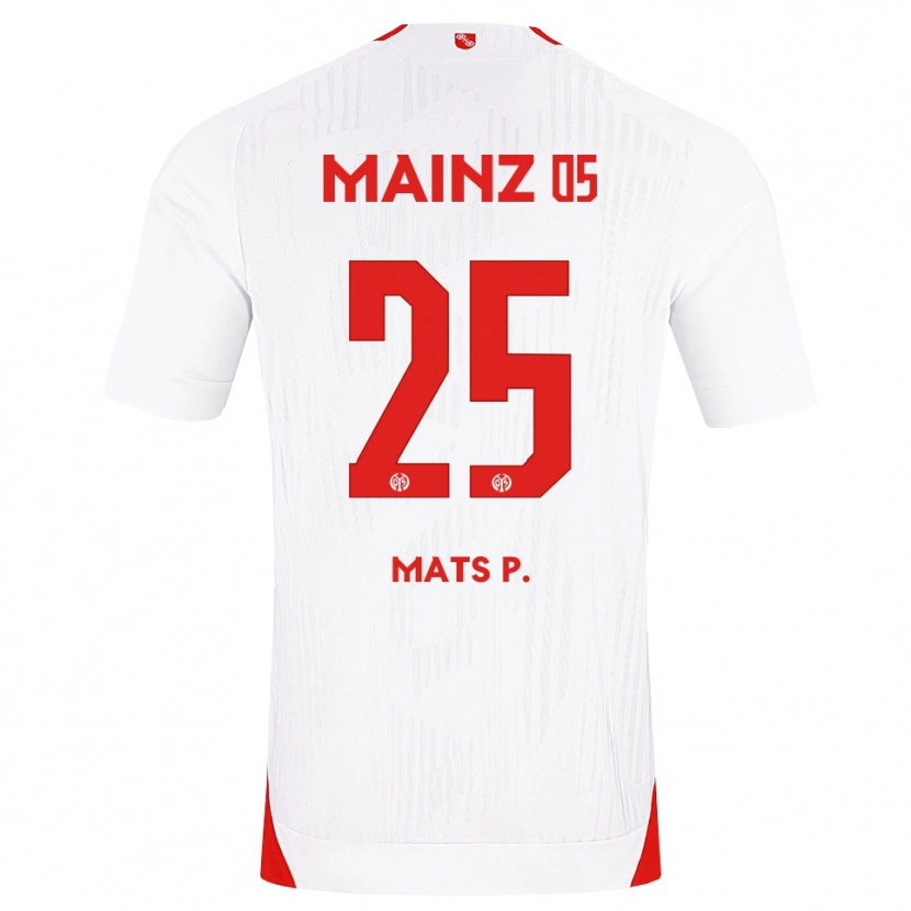 Danxen Homme Maillot Mats Preßler #25 Blanc Rouge Jaune Tenues Extérieur 2026/27 T-Shirt