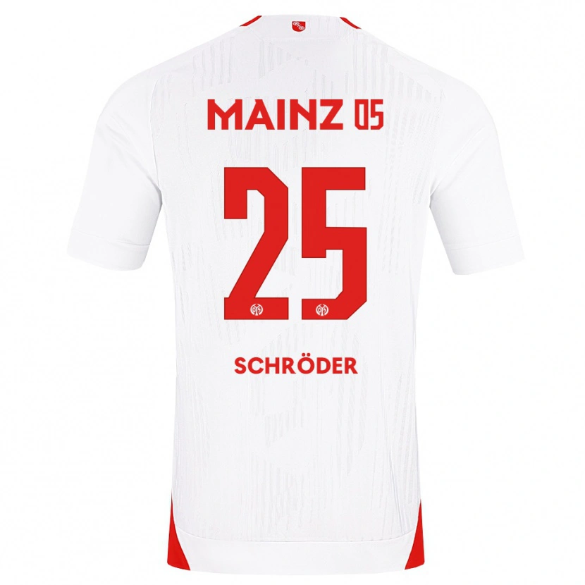 Danxen Homme Maillot Maxim Schröder #25 Blanc Rouge Jaune Tenues Extérieur 2026/27 T-Shirt