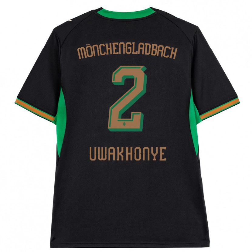 Danxen Homme Maillot Joel Uwakhonye #2 Noir Orange Vert Marron Tenues Extérieur 2026/27 T-Shirt