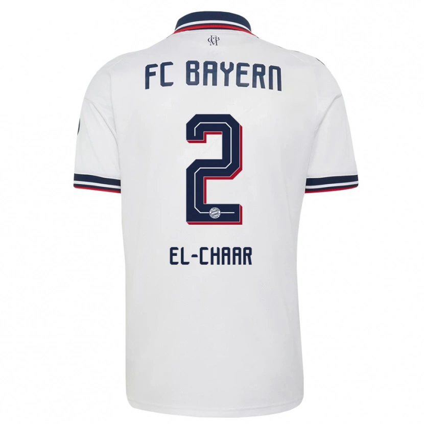 Danxen Homme Maillot Adam El-Chaar #2 Blanc Gris Rouge Tenues Extérieur 2026/27 T-Shirt