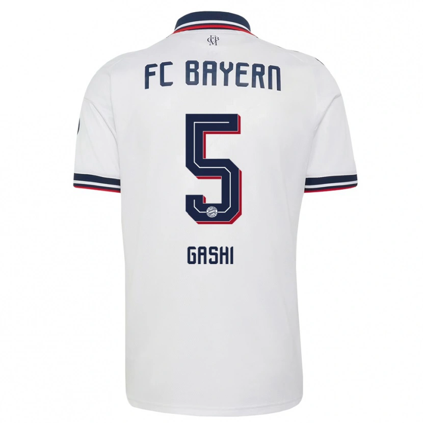 Danxen Homme Maillot Afrim Gashi #5 Blanc Gris Rouge Tenues Extérieur 2026/27 T-Shirt
