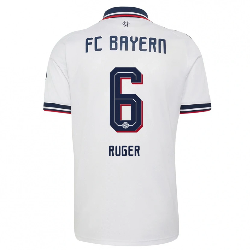 Danxen Homme Maillot Kurt Ruger #6 Blanc Gris Rouge Tenues Extérieur 2026/27 T-Shirt