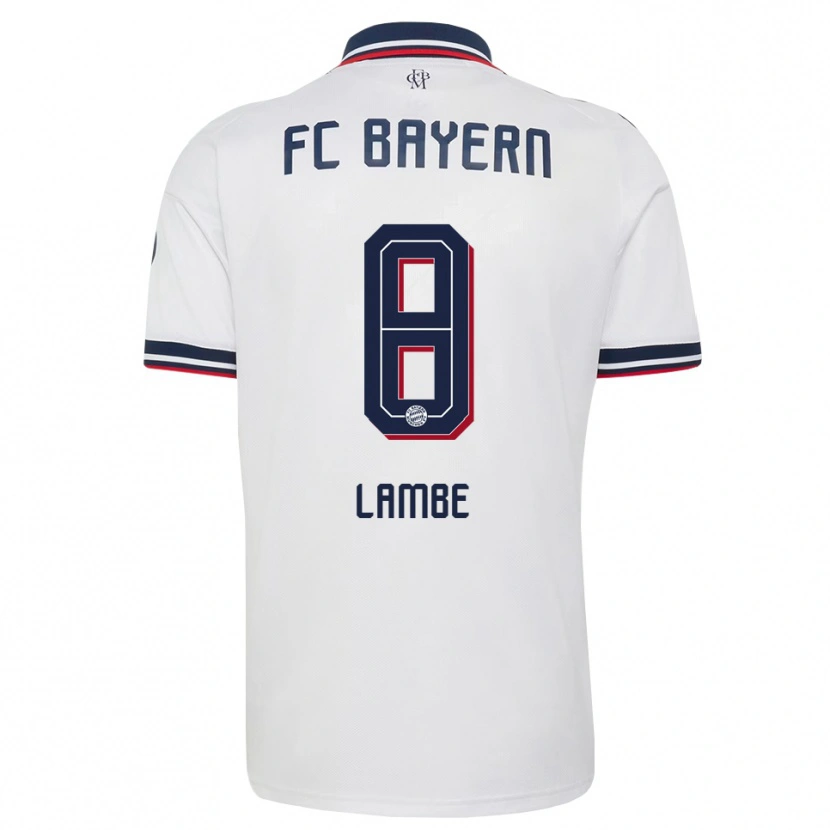 Danxen Homme Maillot Allen Junior Lambé #8 Blanc Gris Rouge Tenues Extérieur 2026/27 T-Shirt