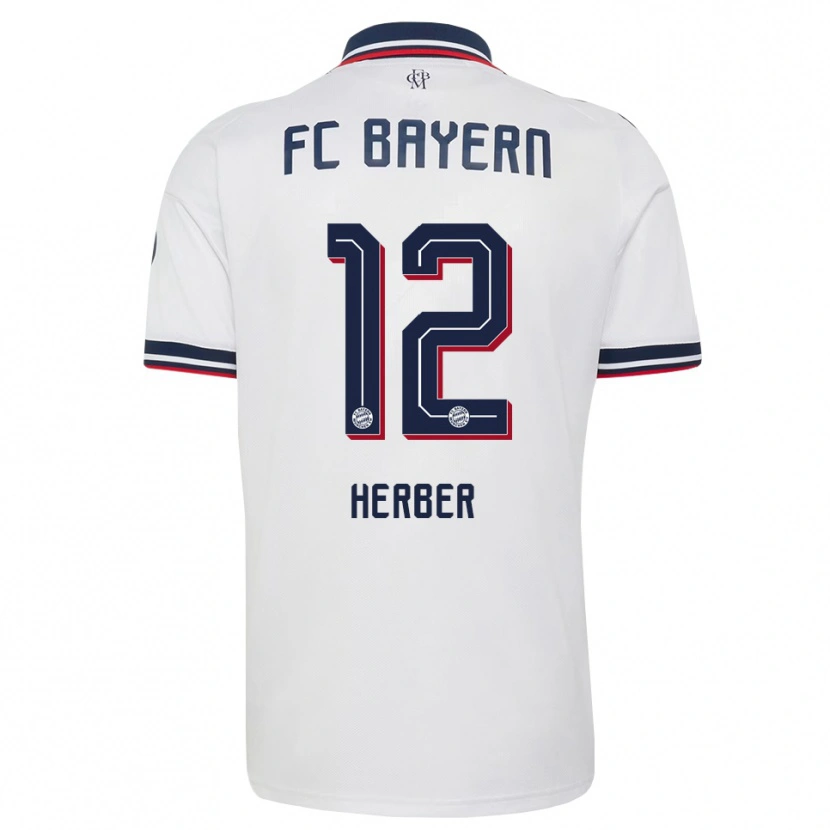 Danxen Homme Maillot Niklas Herber #12 Blanc Gris Rouge Tenues Extérieur 2026/27 T-Shirt