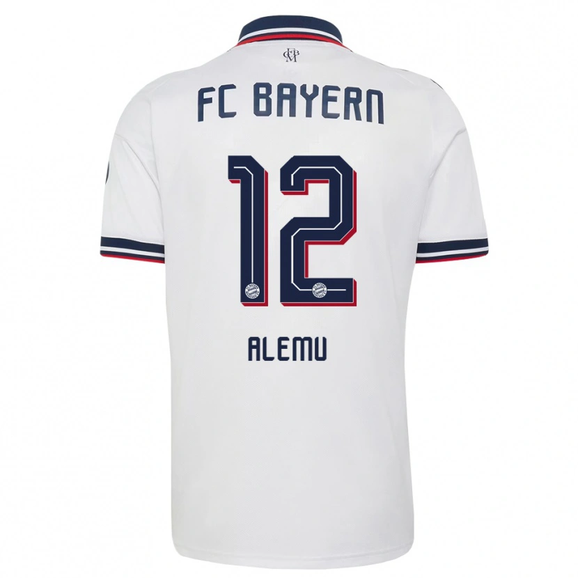Danxen Homme Maillot Liul Alemu #12 Blanc Gris Rouge Tenues Extérieur 2026/27 T-Shirt