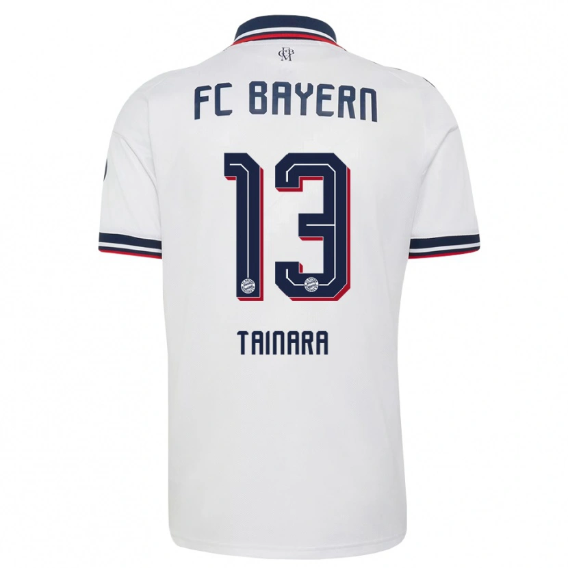 Danxen Homme Maillot Tainara #13 Blanc Gris Rouge Tenues Extérieur 2026/27 T-Shirt