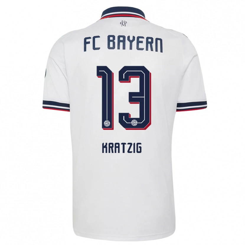 Danxen Homme Maillot Frans Kratzig #13 Blanc Gris Rouge Tenues Extérieur 2026/27 T-Shirt