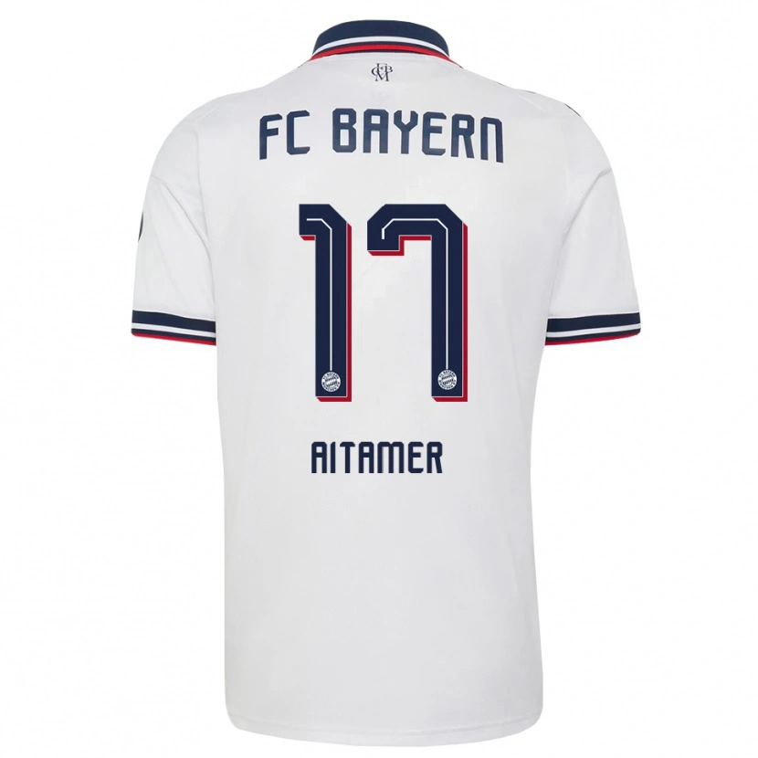 Danxen Homme Maillot Younes Aitamer #17 Blanc Gris Rouge Tenues Extérieur 2026/27 T-Shirt