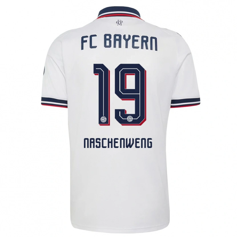 Danxen Homme Maillot Katharina Naschenweng #19 Blanc Gris Rouge Tenues Extérieur 2026/27 T-Shirt