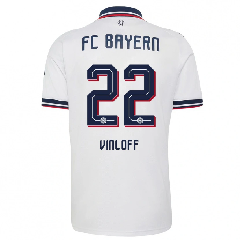 Danxen Homme Maillot Matteo Vinloff #22 Blanc Gris Rouge Tenues Extérieur 2026/27 T-Shirt