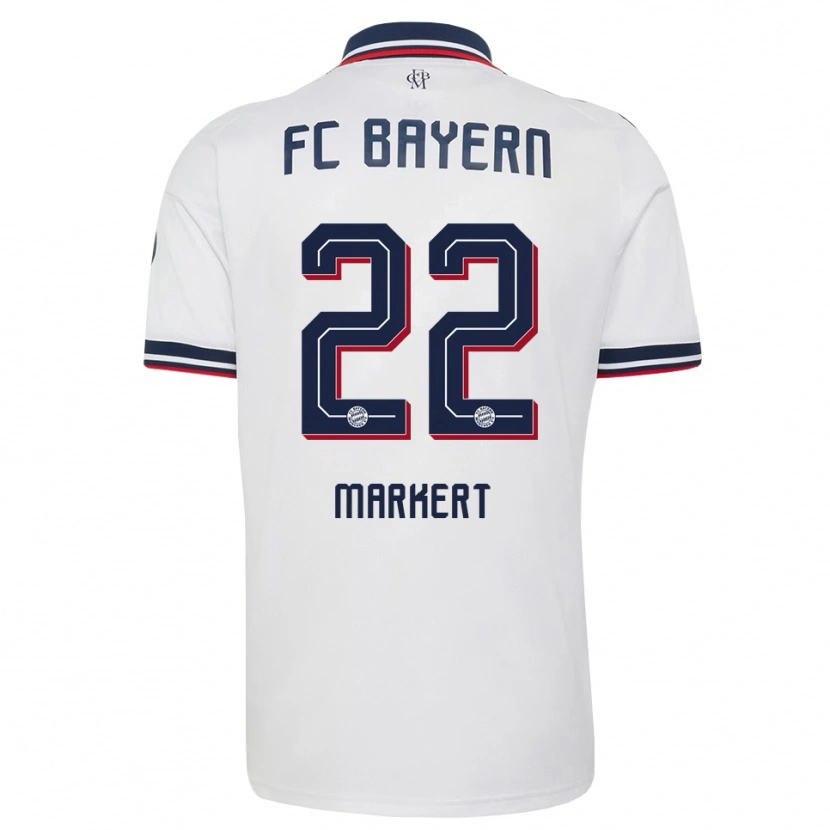 Danxen Homme Maillot Leon Markert #22 Blanc Gris Rouge Tenues Extérieur 2026/27 T-Shirt