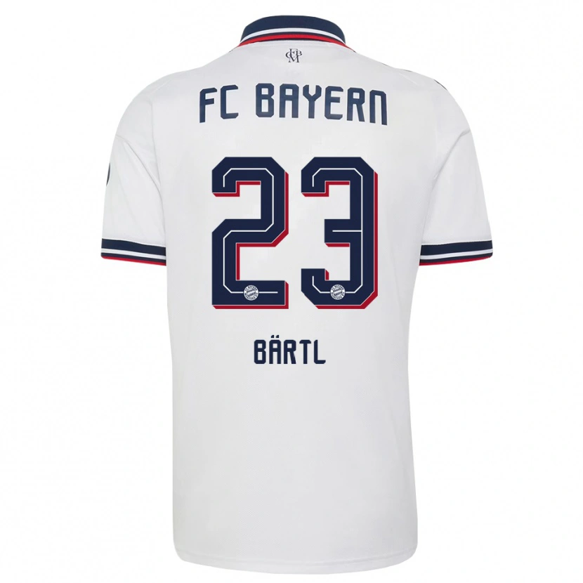 Danxen Homme Maillot Jannis Bärtl #23 Blanc Gris Rouge Tenues Extérieur 2026/27 T-Shirt