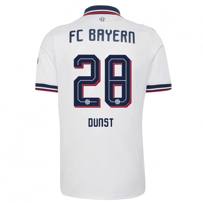 Danxen Homme Maillot Barbara Dunst #28 Blanc Gris Rouge Tenues Extérieur 2026/27 T-Shirt