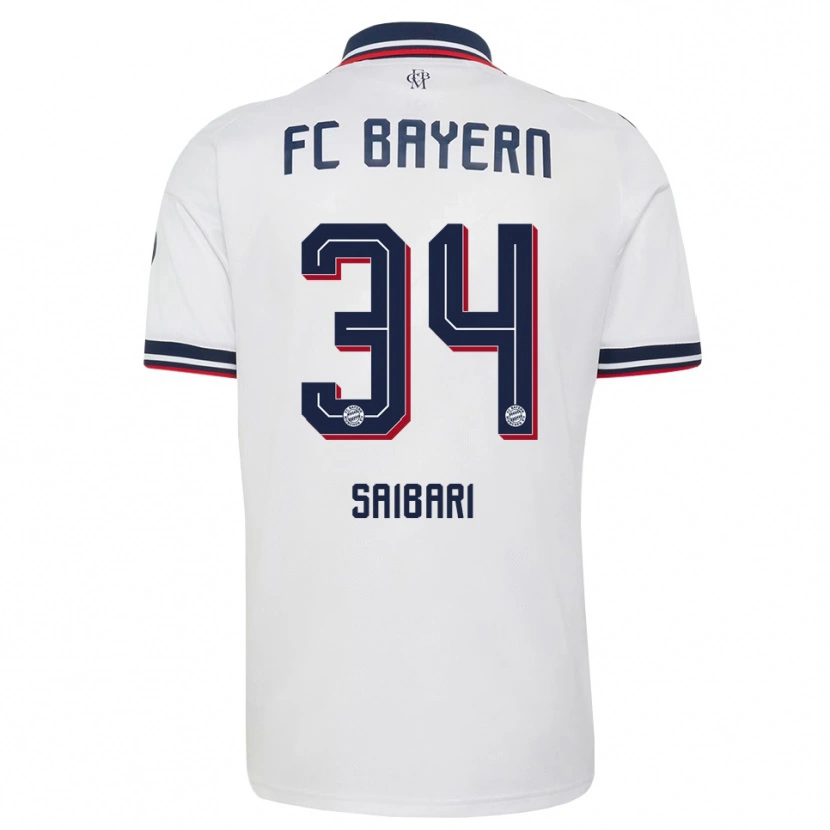 Danxen Homme Maillot Ismael Saibari #34 Blanc Gris Rouge Tenues Extérieur 2026/27 T-Shirt