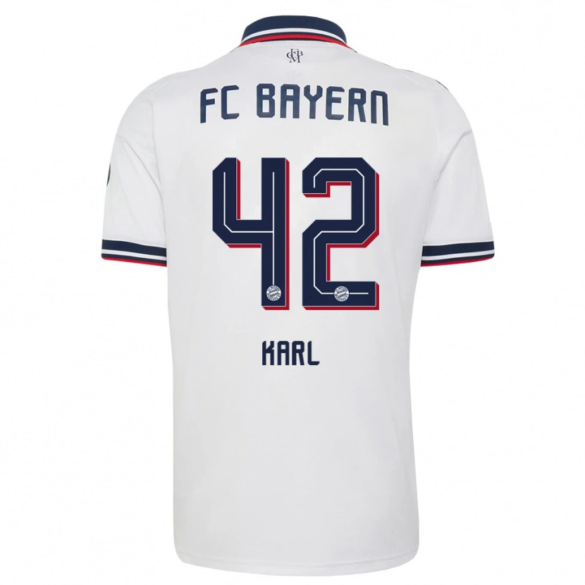 Danxen Homme Maillot Lennart Karl #42 Blanc Gris Rouge Tenues Extérieur 2026/27 T-Shirt