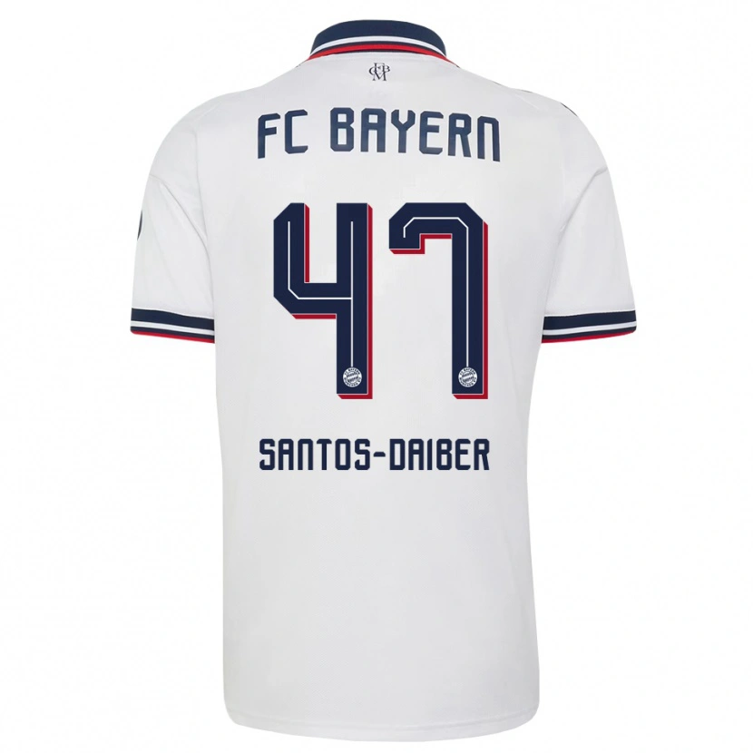 Danxen Homme Maillot David Santos Daiber #47 Blanc Gris Rouge Tenues Extérieur 2026/27 T-Shirt