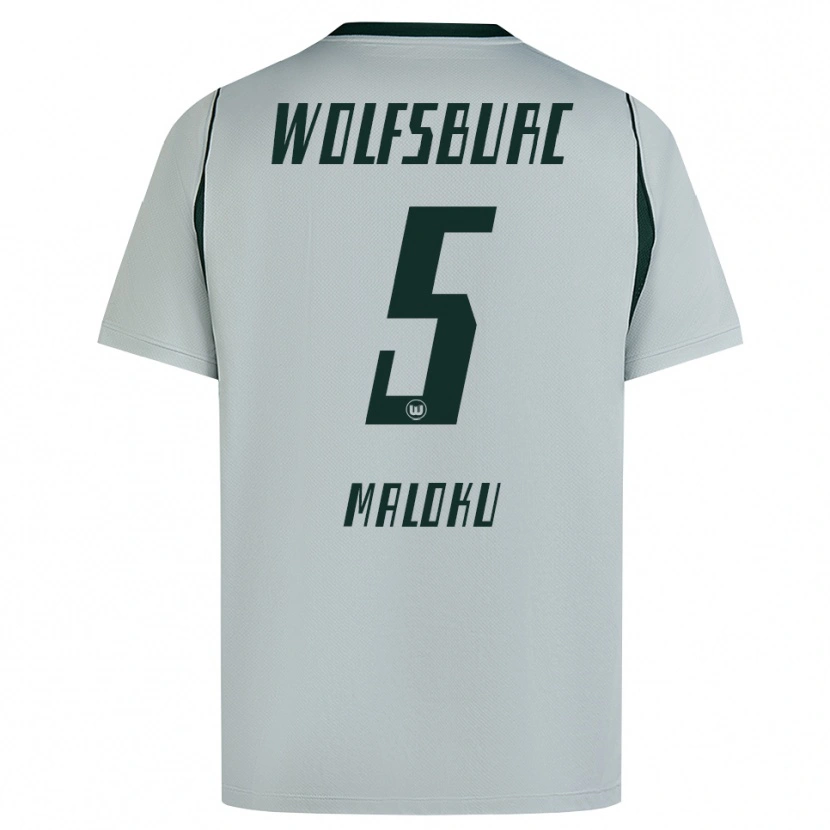 Danxen Homme Maillot Enuar Maloku #5 Gris Vert Tenues Extérieur 2026/27 T-Shirt