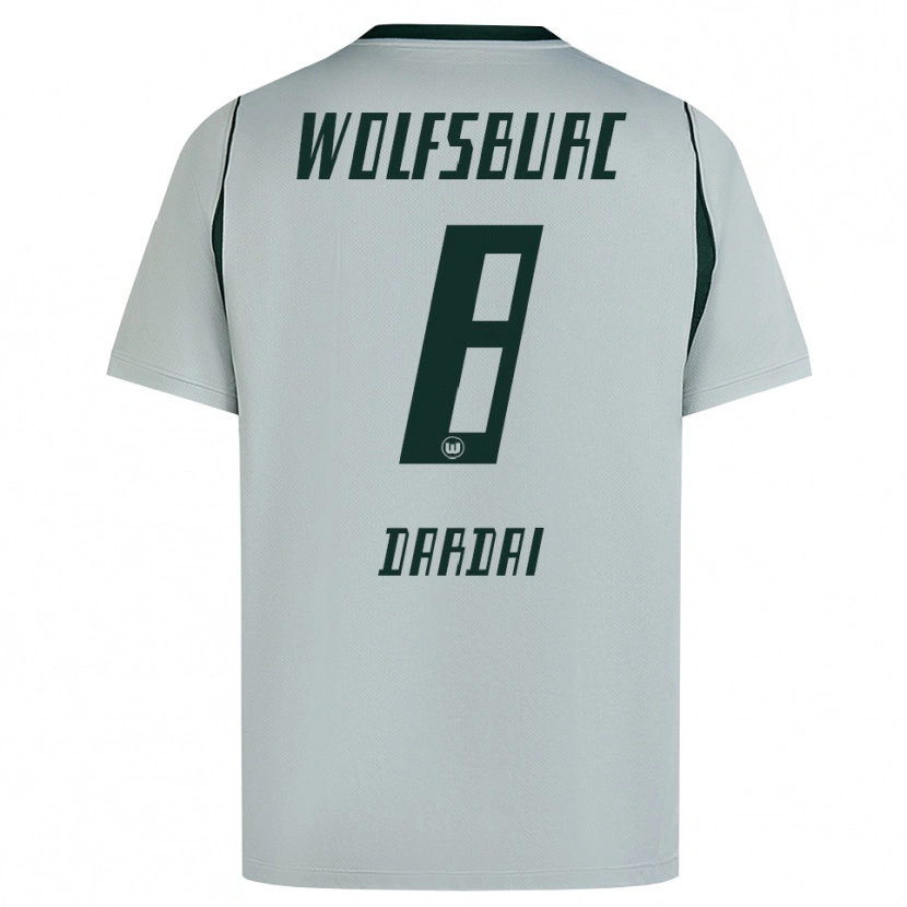 Danxen Homme Maillot Bence Dárdai #8 Gris Vert Tenues Extérieur 2026/27 T-Shirt