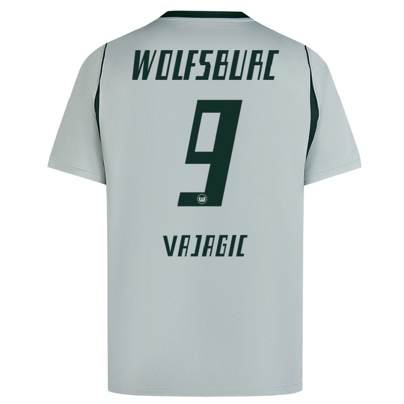 Danxen Homme Maillot David Vajagic #9 Gris Vert Tenues Extérieur 2026/27 T-Shirt