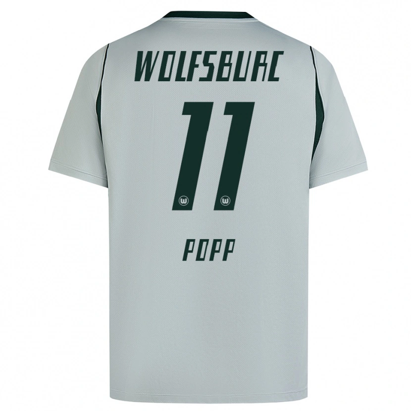 Danxen Homme Maillot Alexandra Popp #11 Gris Vert Tenues Extérieur 2026/27 T-Shirt