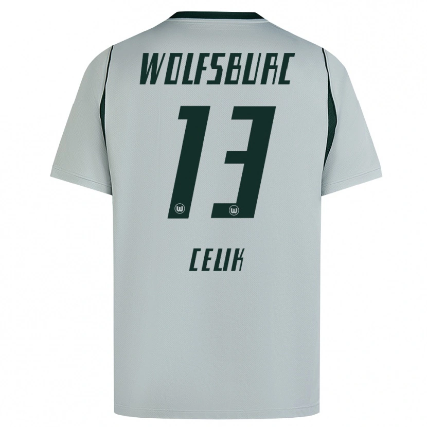 Danxen Homme Maillot Dennis Celik #13 Gris Vert Tenues Extérieur 2026/27 T-Shirt
