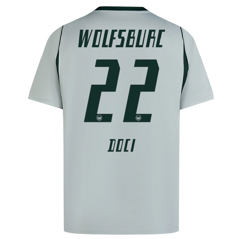 Danxen Homme Maillot Adrian Doci #22 Gris Vert Tenues Extérieur 2026/27 T-Shirt