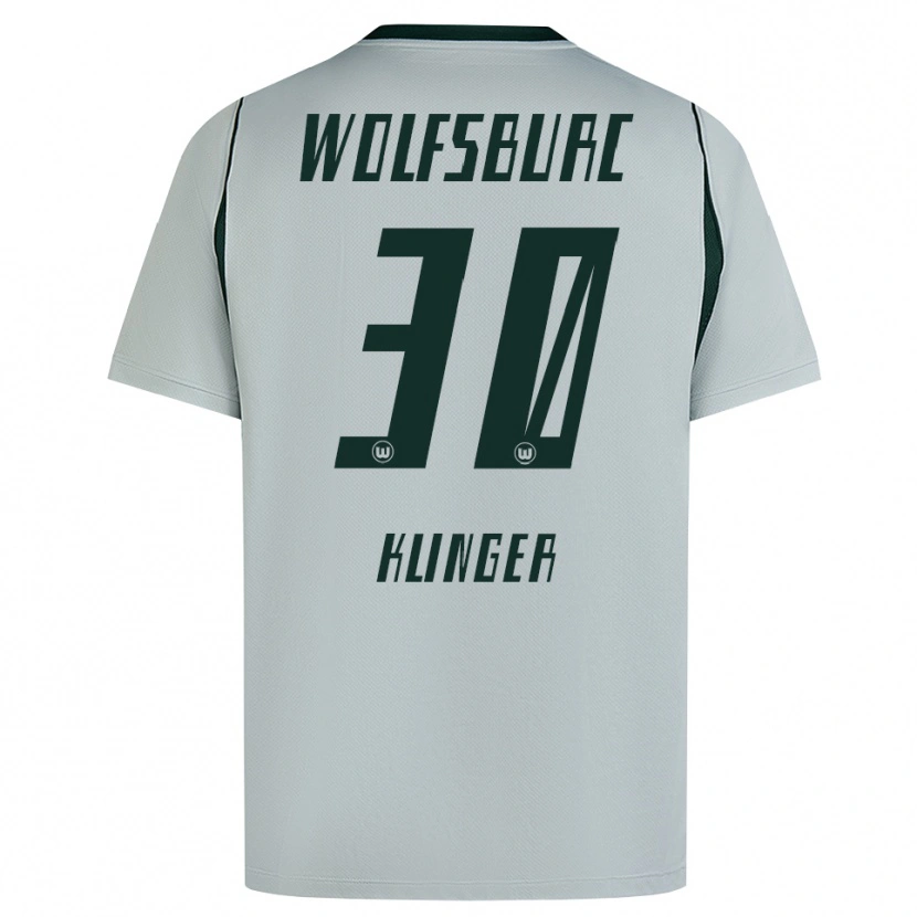 Danxen Homme Maillot Niklas Klinger #30 Gris Vert Tenues Extérieur 2026/27 T-Shirt